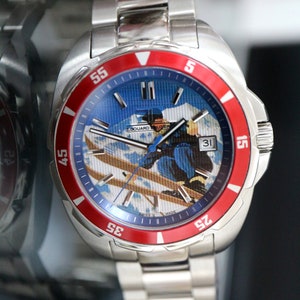 Limited Edition - Skiing I - Automatic Diver&#39;s Watch with Date