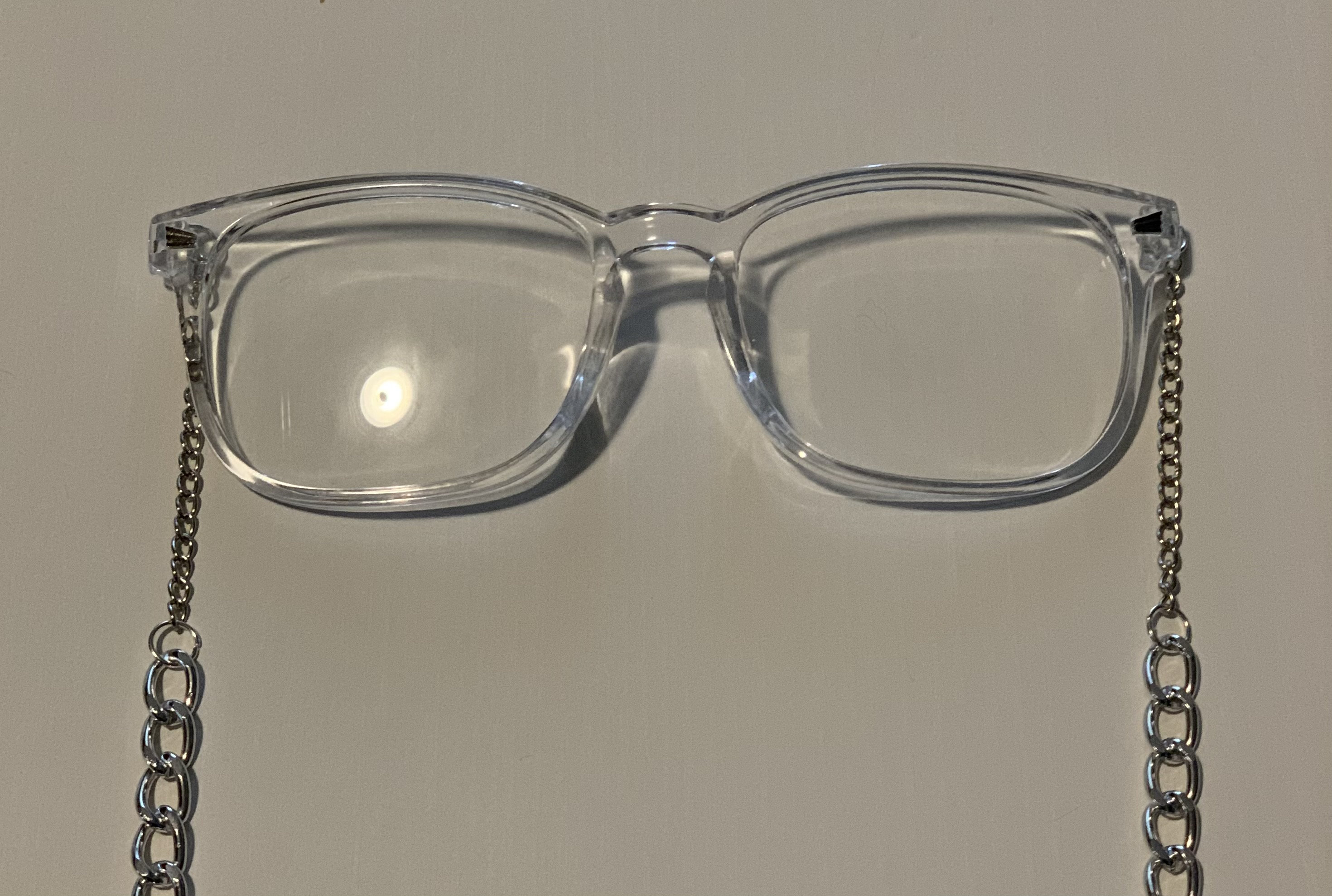 Armless Clear Blue Light Blocking Reading Glasses with Pink Etsy