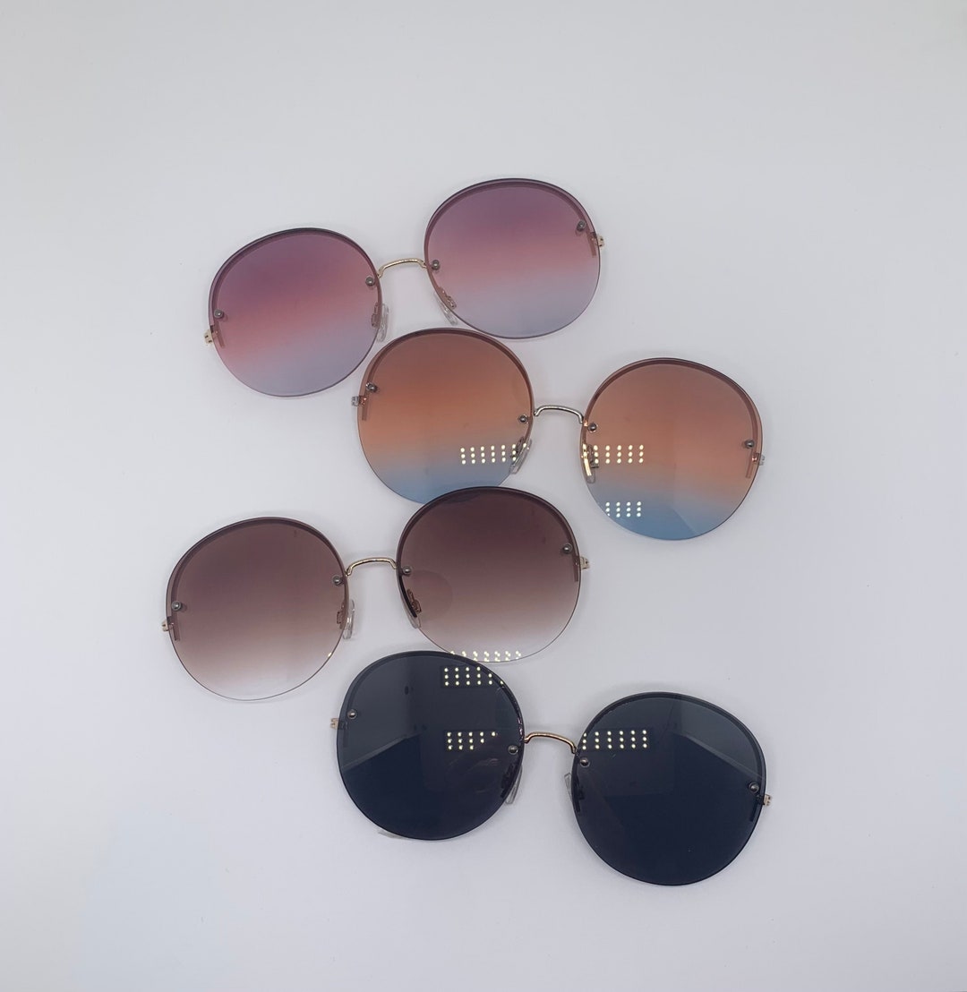 CUSTOM Armless Chain Sunglasses the Retro Round Collection Etsy