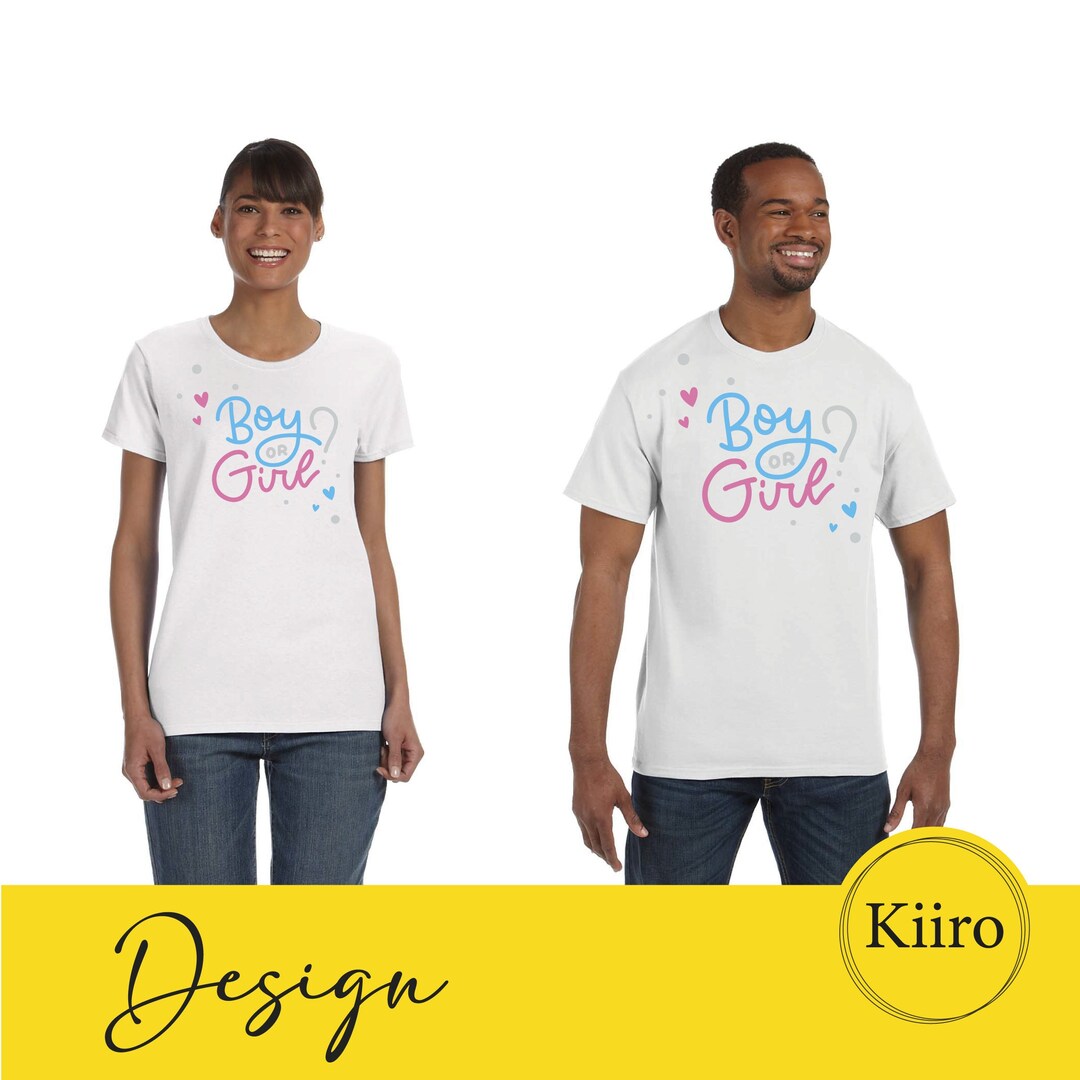 Boy Girl Gender Reveal Shirt Baby Announcement Tee Team Boy Etsy
