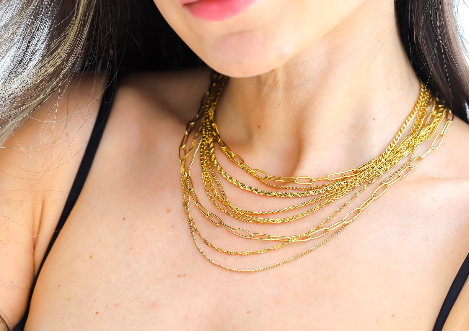 Custom Gold Chains 18K Gold Filled Chain Waterproof Etsy
