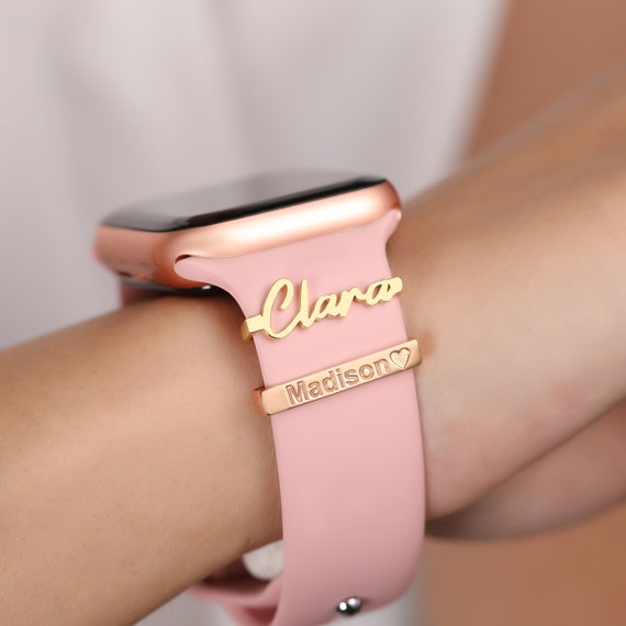 Buy Personalized Watch Band Name Charm Sterling Silver Watch Jewelry Gift for Her Gold Apple Watch Gold Apple Strap Charm Custom Name Charm Online in India Etsy