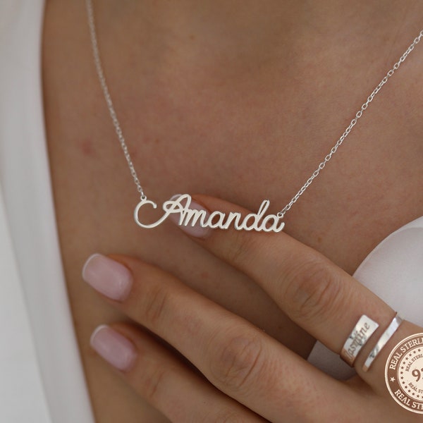 Custom Name Necklace, Mothers Day Gift, Personalized Jewelry, Minimalist Silver Necklace, Dainty Name Necklaces For Women, Gift For Her