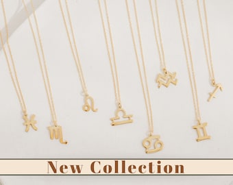 Personalized Silver Zodiac Sign Necklace, Custom Zodiac Charm Necklace, Gift For Mothers Day, Libra Necklace, Gift For Aunt, Zodiac Jewelry