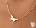 Butterfly Necklace, Initial Necklaces, Butterfly Pendant, Customized Letters, Engraved Name Necklace, Necklace For Mom, Mothers Day Gifts