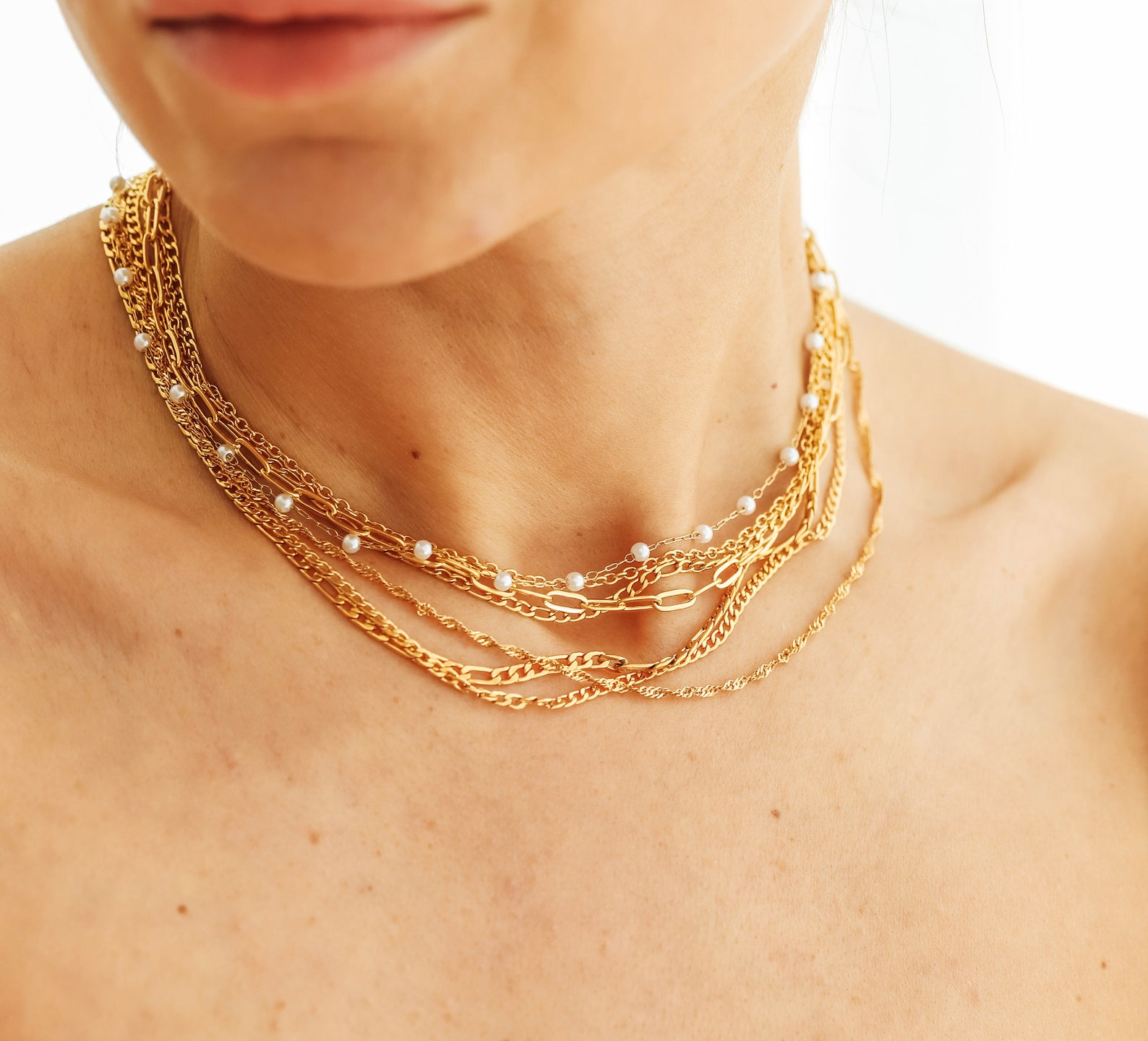 Custom Gold Chains 18K Gold Filled Chain Waterproof Etsy