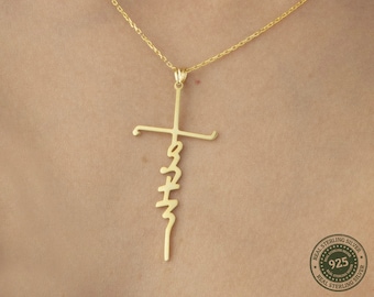Faith Cross Necklace, Dainty Religion Necklace, Religious Necklaces, Holy Necklaces, Baptism Gifts, Christian Jewelry, Mothers Day Gift