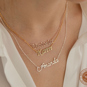 Dainty Name Necklace, Minimalist Necklace, Personalized Necklace, Mothers Day Gift, Silver Necklace, Gift For Her, 14K Gold Filled Necklace