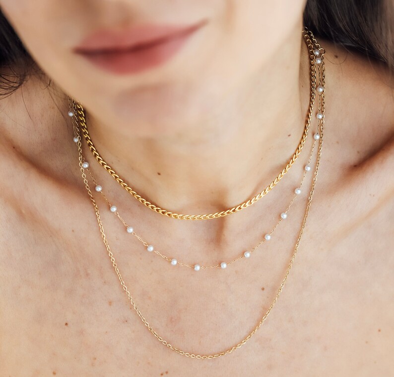 Custom Gold Chains 18K Gold Filled Chain Waterproof Etsy