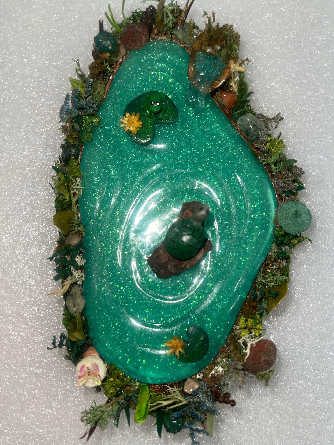 Fairy Pond, Handmade Miniature Pond, Fairy Pond With Lights Etsy