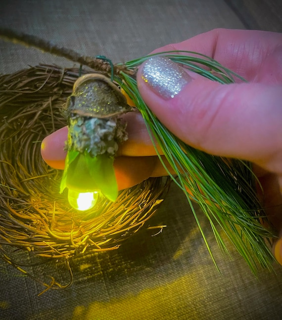 Fairy lantern, fairy light, miniature lantern, miniature lamp, fairy light and base, miniature fairy door decor