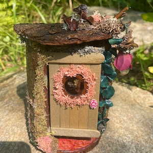 Fairy House Cottage Core Rose OOAK Handmade