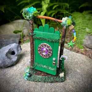 standing fairy door that opens, pixie door, gnome door, elfin item,  wichteltur  FREE SHIPPING