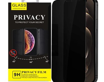 IPhone Glass privacy 15 14 13 12 11 XR Pro Max Plus Tempered Screen Protector 100% Genuine Anti-Spy