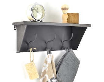 Wall coat rack in vintage chic 3 hooks towel holder with shelf shelf with coat hooks wall hook coat rack made of metal