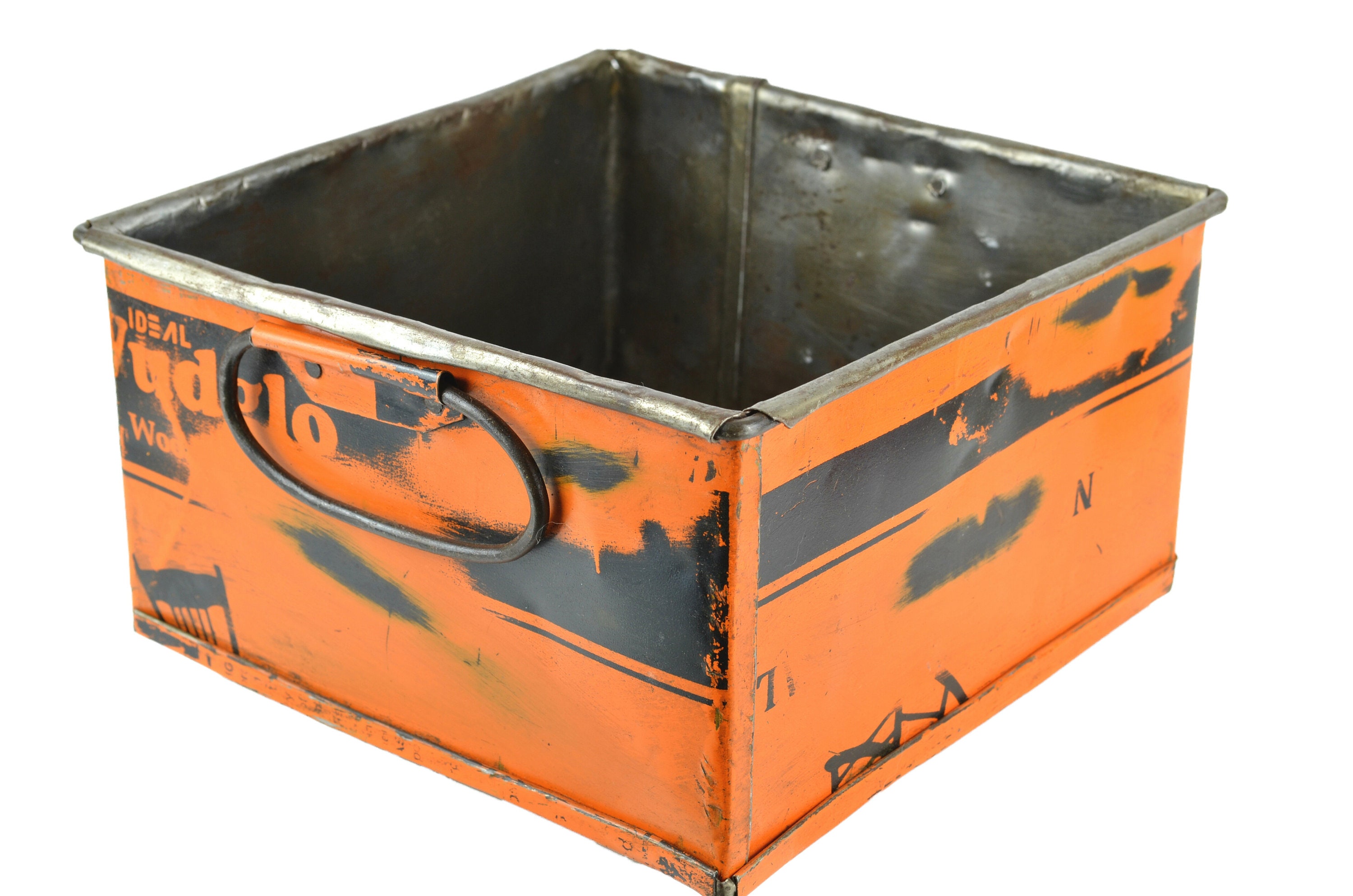 Caja de almacenamiento en metal en estilo Shabby vintage con | Etsy