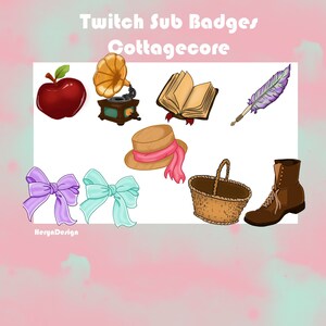 Twitch サブバッジ x9 - Cottagecore