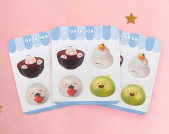 Mochi Adesivo | Adesivo japonês mochi, adesivo de comida asiática, mini adesivo mochi, adesivo de diário, adesivo fofo de planejador, adesivo kawaii mochi