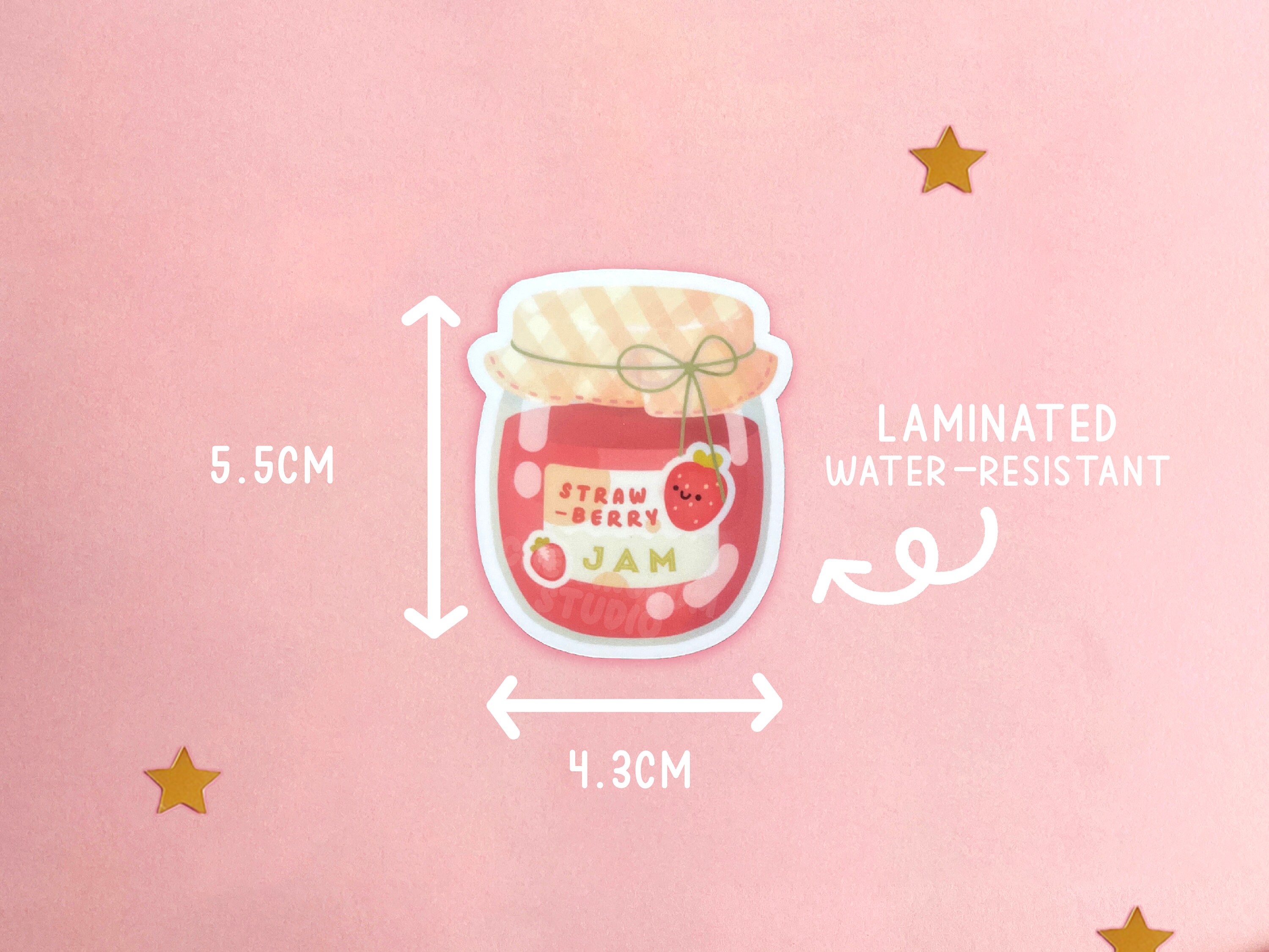 Jam Sticker Pack Frucht Marmelade Sticker, Erdbeer Marmelade, Pfirsich