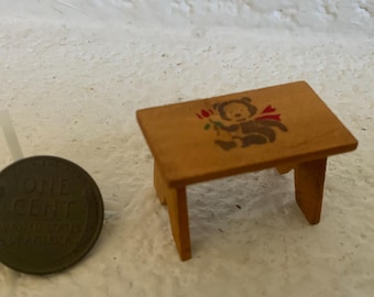 1:24 scale Vintage Handmade Hand Painted Foot Stool
