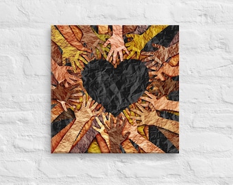 Kulturelle Vielfalt Liebe Poster Als afrikanische Kultur und Welt multi-kulturell vielfältige Community-UnterstützungCanvas