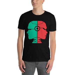 Good Robot Evil Robot AI technology and Robotics symbol Short-Sleeve Unisex T-Shirt