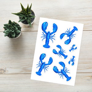 Blue Lobster Sticker sheet