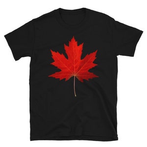 Rote Ahornblatt Kurzarm Unisex T-Shirt