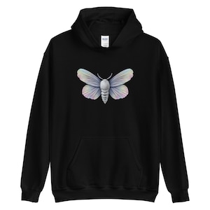 White Moth Unisex Hoodie