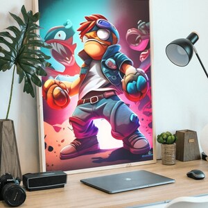 Doogel Kid Apocalypse Inspired Decorative Illustration / Wall Print Art / Digital Download