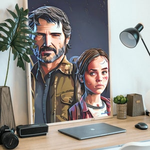 Joel & Ellie Inspired Decorative Illustration / Wall Print Art / Digital Download