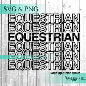 Équestre SVG & PNG, cheval svg, téléchargement numérique, fichiers svg pour cricut, cowgirl svg, svg rétro, Chin Up talons vers le bas, svg équine