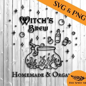 Witchs Brew SVG & PNG, Digital Download, Svg files for cricut, Halloween svg, Mystical svg, witches brew