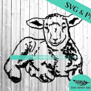 Lamb SVG & PNG, Téléchargement numérique, 2 fichiers