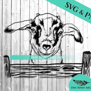 Goat SVG, Digital Download, plus PNG file, Farm Animal svg
