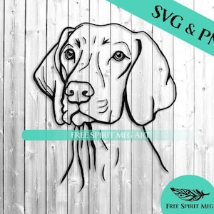 Vizsla SVG & PNG, Perro svg, Descarga digital archivo svg para cricut, Perro de caza svg, Versión 2