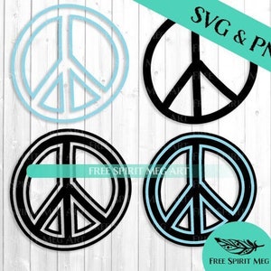 Segno di pace SVG & PNG, Hippie svg, bundle SVG, Download digitale, Groovy svg