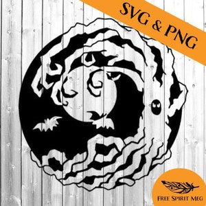 Halloween Tree SVG & PNG, Digital Download svg file for Cricut, Tree of Life svg, Moon svg, Silhouette svg, Witchy svg, Spooky season svg