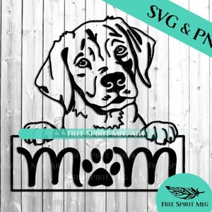 Lab Mom SVG & PNG. Labrador Retriever Puppy Dog Mom Design 2 - Etsy