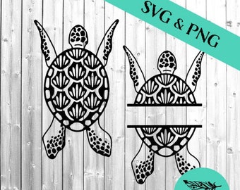 Sea Turtle SVG File, Instant Dowload Sea Turtle Border Design