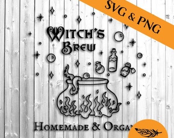 Witch's Brew SVG & PNG: Mystical Witchy Design, Halloween Cut File (Digital Download)