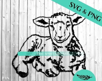 Lamb SVG & PNG, Digital Download, 2 files