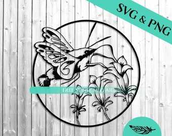 Hummingbird Moth SVG & PNG, Spring svg, Flowers svg, Digital Download svg file for cricut, Garden Art, Butterfly svg