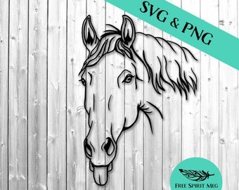 Horse SVG, Funny Horse, Digital Download, plus PNG file, Horse Sticking Out Tongue