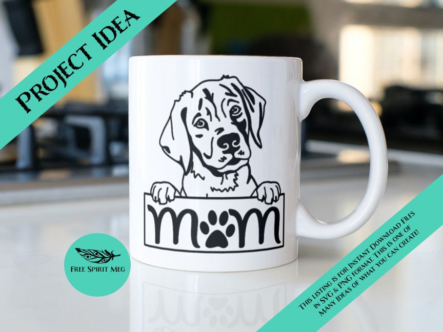Lab Mom SVG & PNG. Labrador Retriever Puppy, Dog Mom Design, 2 Files - Etsy