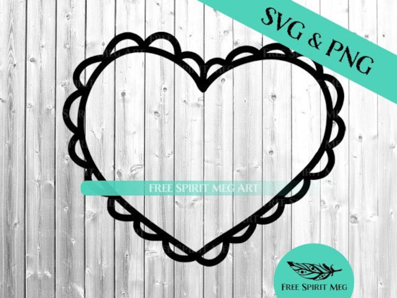 Doily Heart SVG & PNG Instant Download Valentine’s Day - Etsy