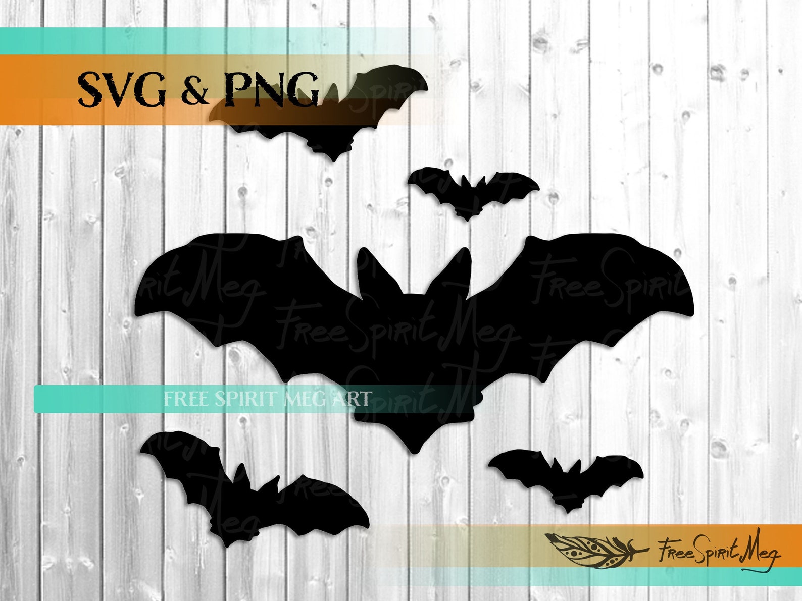 Bats SVG & PNG, Halloween Svg, Digital Download Svg File for Cricut