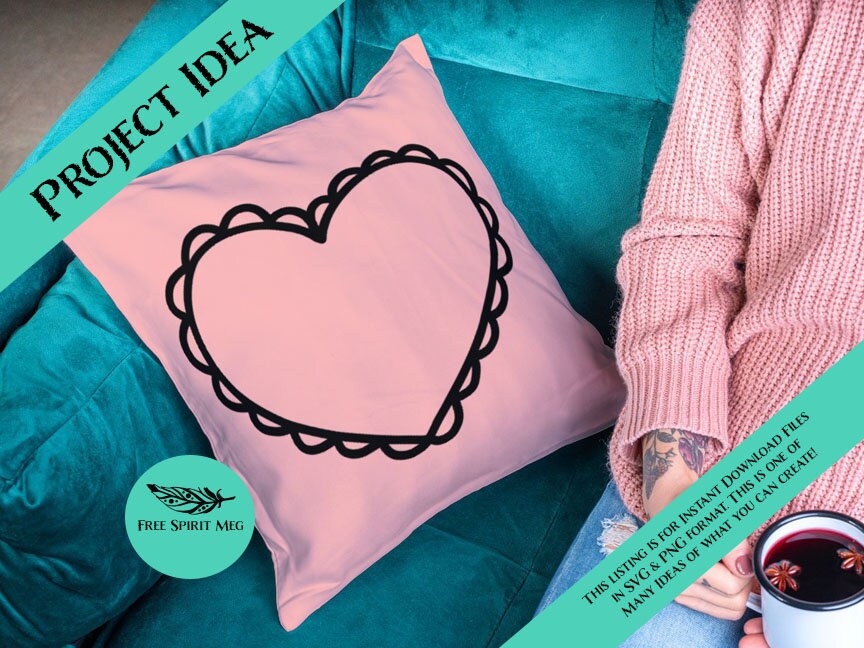 Doily Heart SVG & PNG Instant Download Valentine’s Day - Etsy