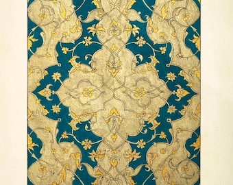 Original Illustration - Islamic Art - Illuminated Tazhib // Watercolor and Gouache