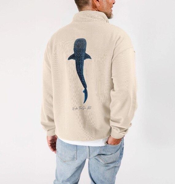Unisex Whale Shark Eco Friendly Zip Jumper UK